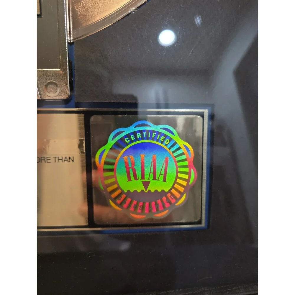 Vintage Sir Mix A Lot Swass Certified RIAA Gold Sales Award Plate Blank Presenta